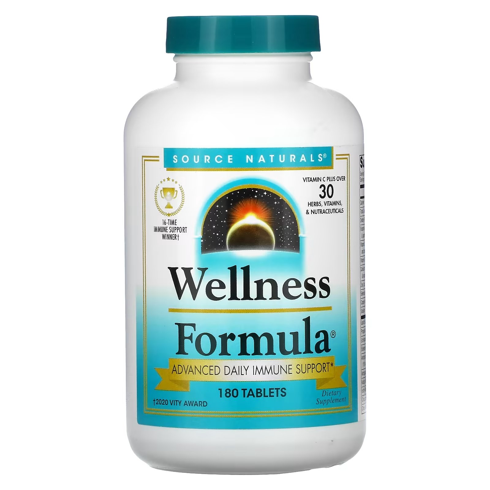 Source Naturals Wellness Formula ежедневная иммунная поддержка, 180 таблеток - фото