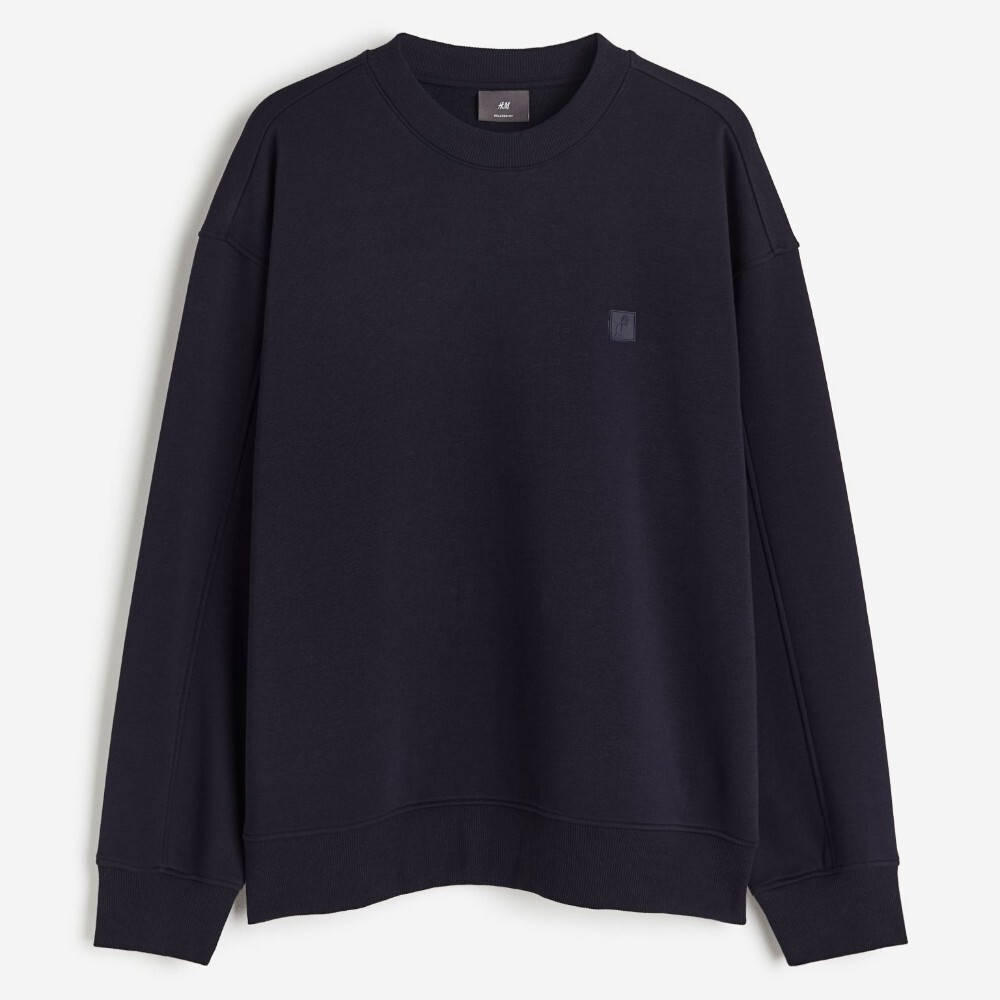 

Свитшот H&M Relaxed Fit Appliquéd, темно-синий