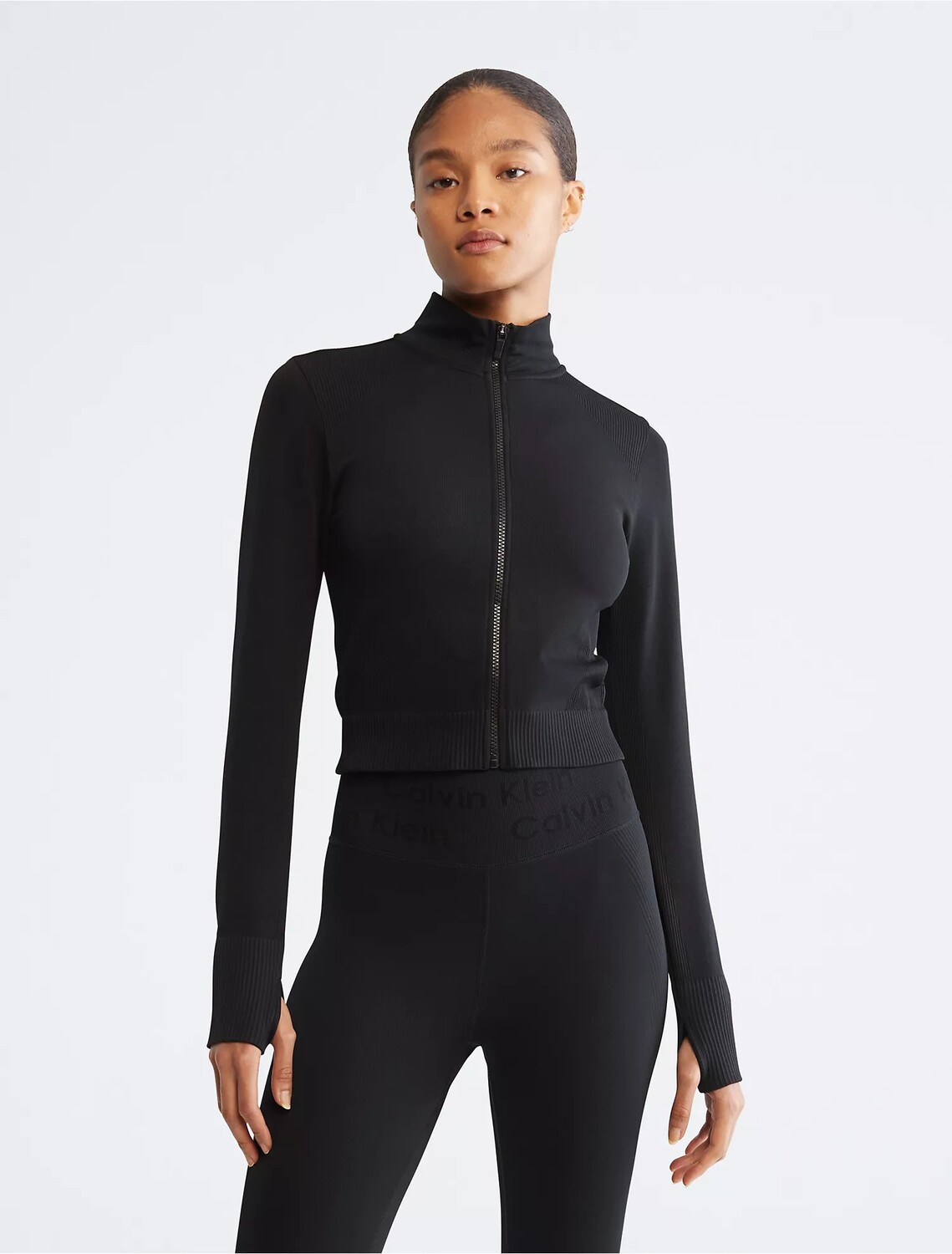 

Толстовка Calvin Klein Performance Seamless Mock Neck, черный