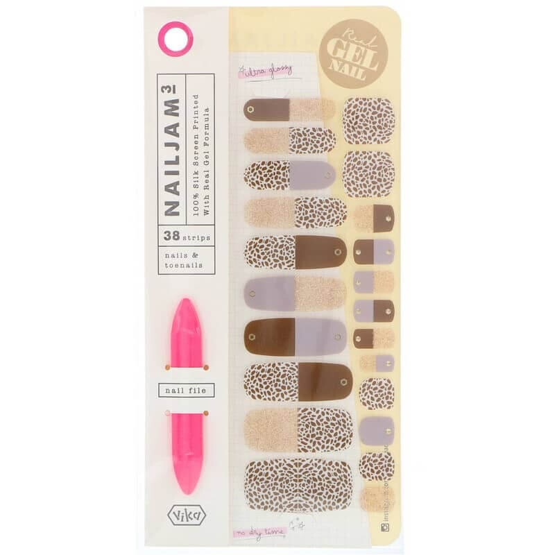 

Гелевые полоски Vika Nailjam для ногтей и ногтей на ногах Lady Mode, 38 полосок