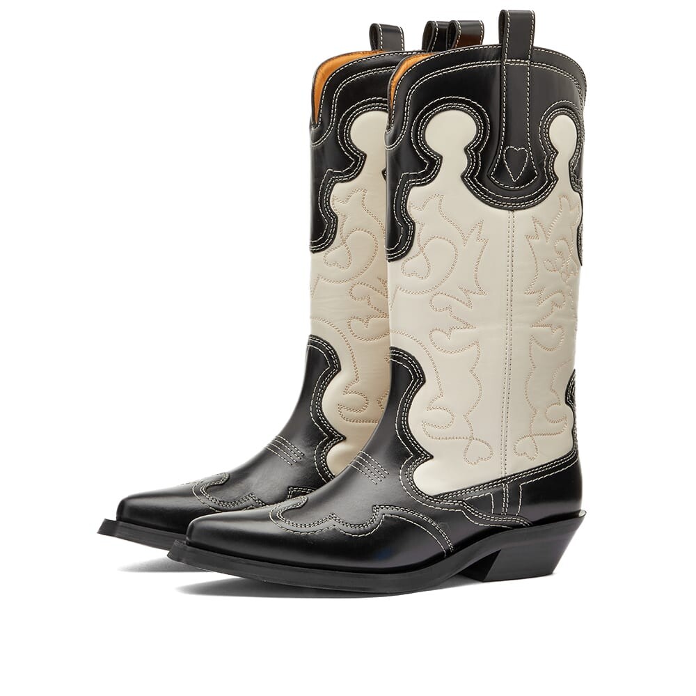 

Сапоги GANNI Mid Shaft Embroidered Western Boot