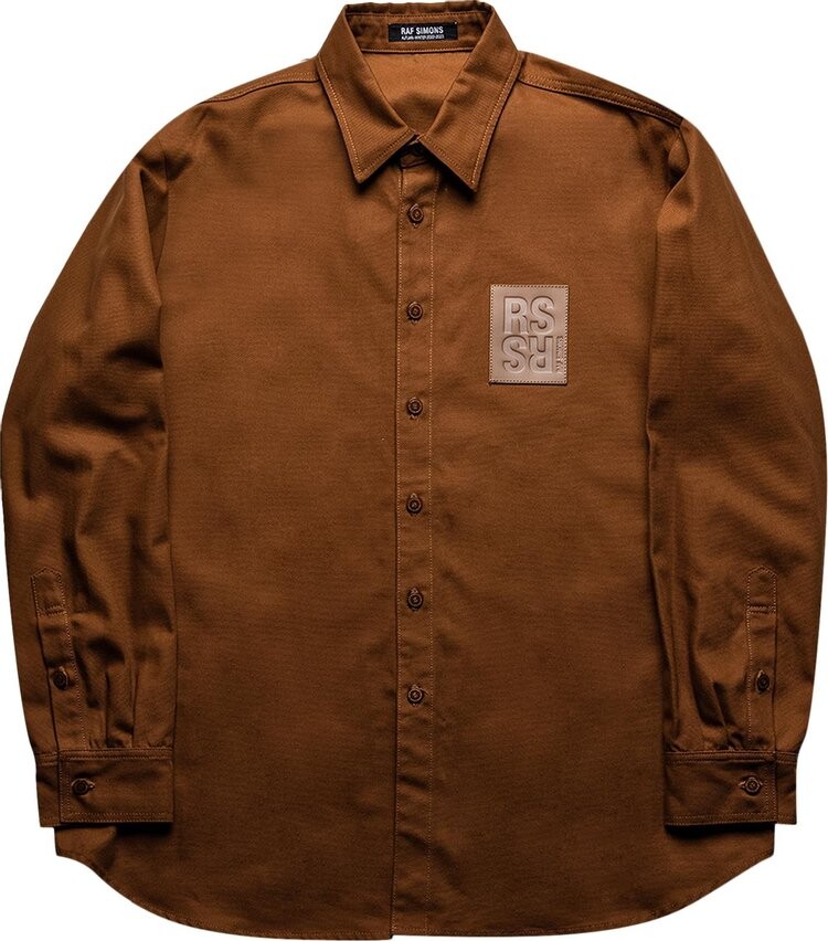 

Рубашка Raf Simons Straight Fit RS Shirt 'Dark Brown', коричневый