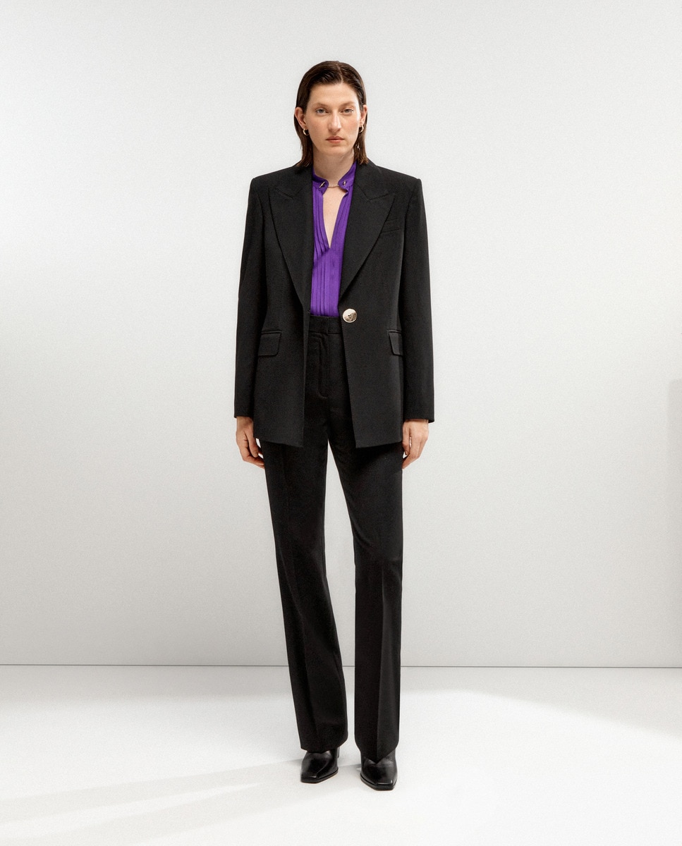 Женская куртка на пуговице El Corte Inglés, черный цена и фото