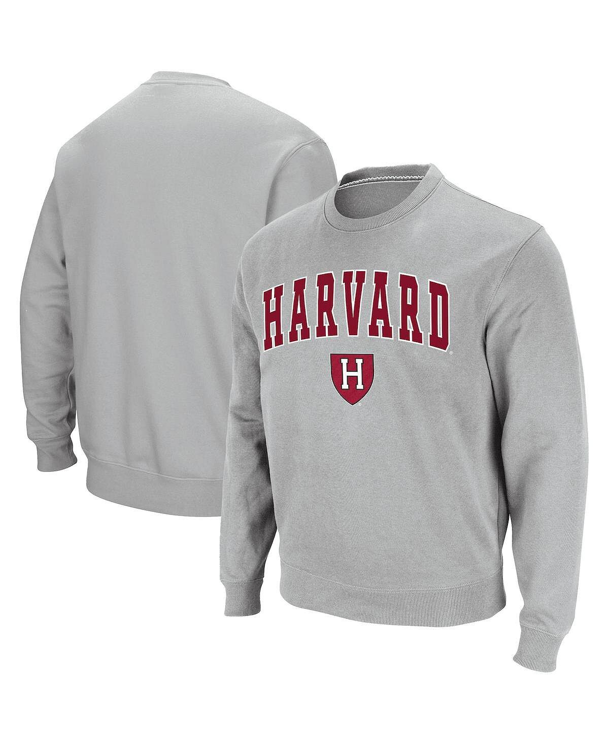 

Мужская серая толстовка из твила с логотипом harvard crimson team arch & logo tackle Colosseum, серый