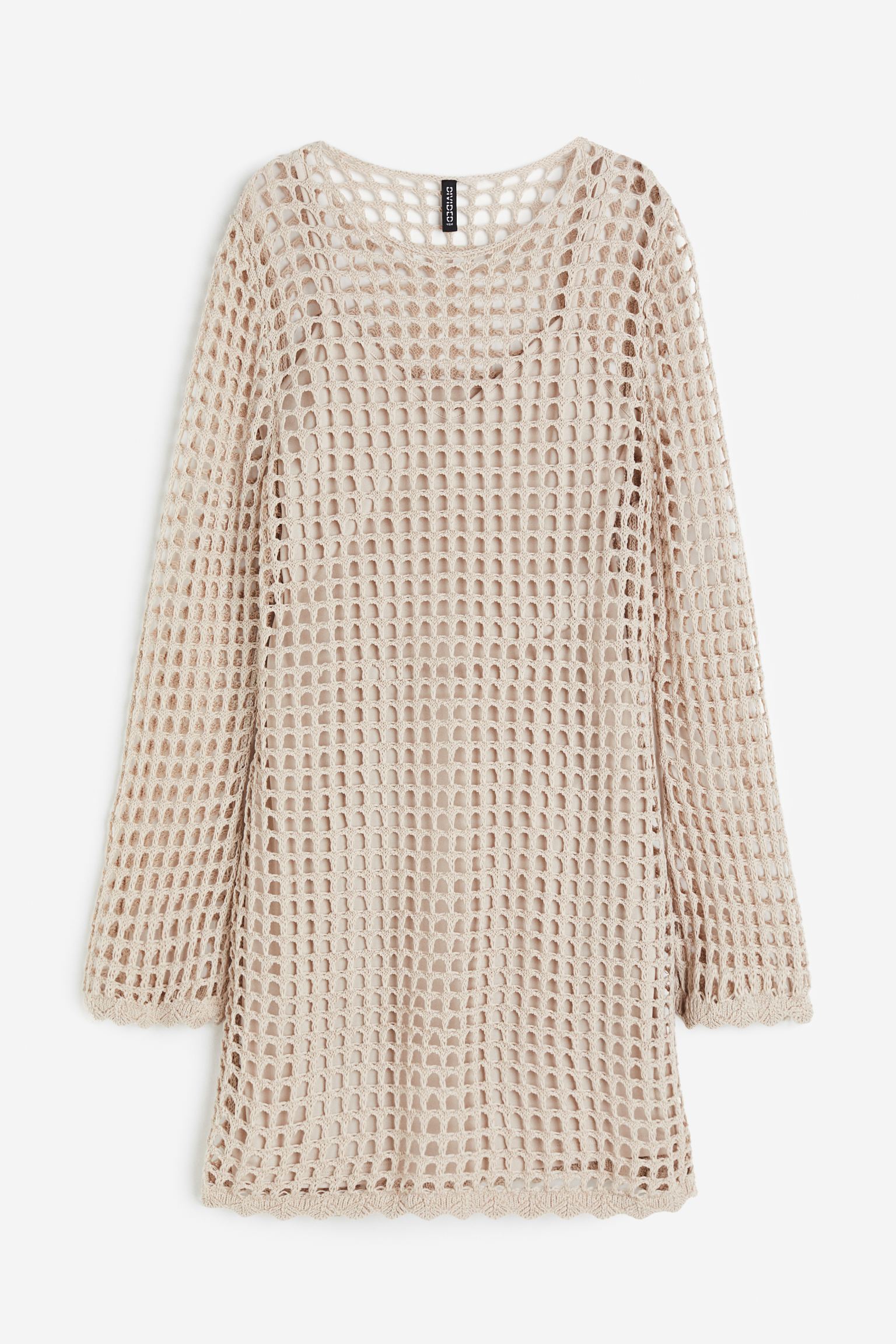 Платье H&M Hole-knit, светло-бежевый
