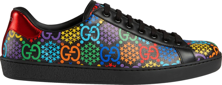 Кроссовки Gucci Ace GG Supreme Low Psychedelic - Black, черный - фото