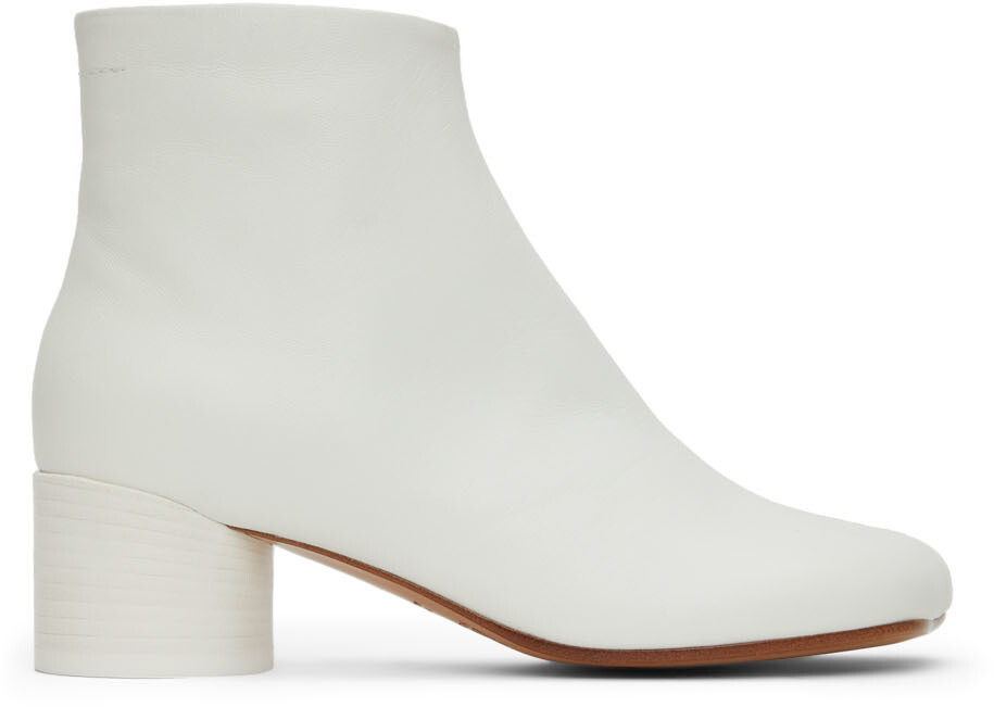 

Белые анатомические ботильоны MM6 Maison Margiela