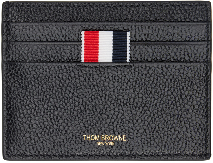

Черная кожаная визитница Thom Browne