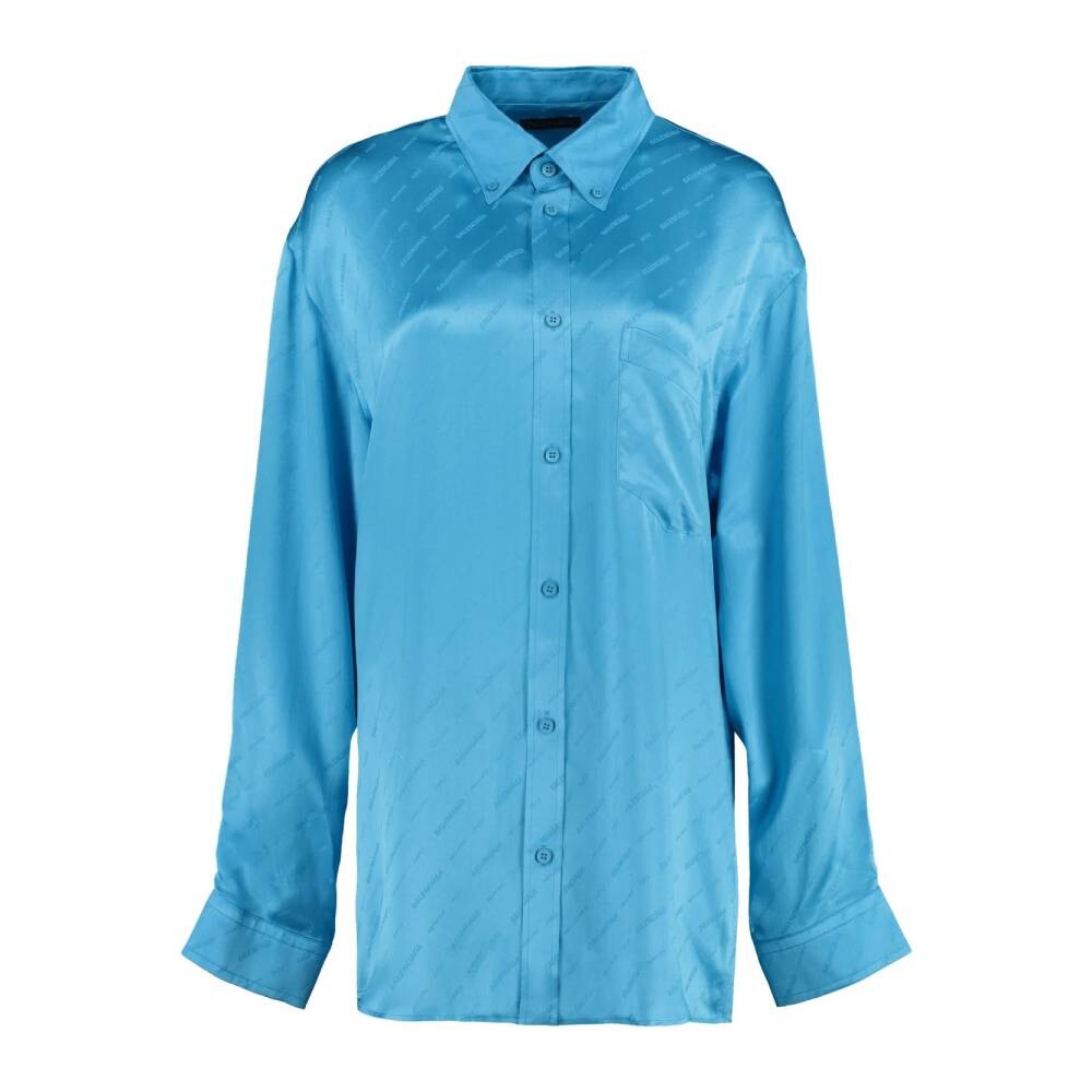 

Рубашка Balenciaga Silk, синий