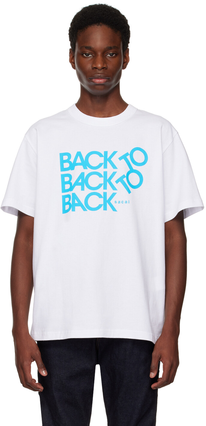 

Белая футболка Back To Back To Back sacai