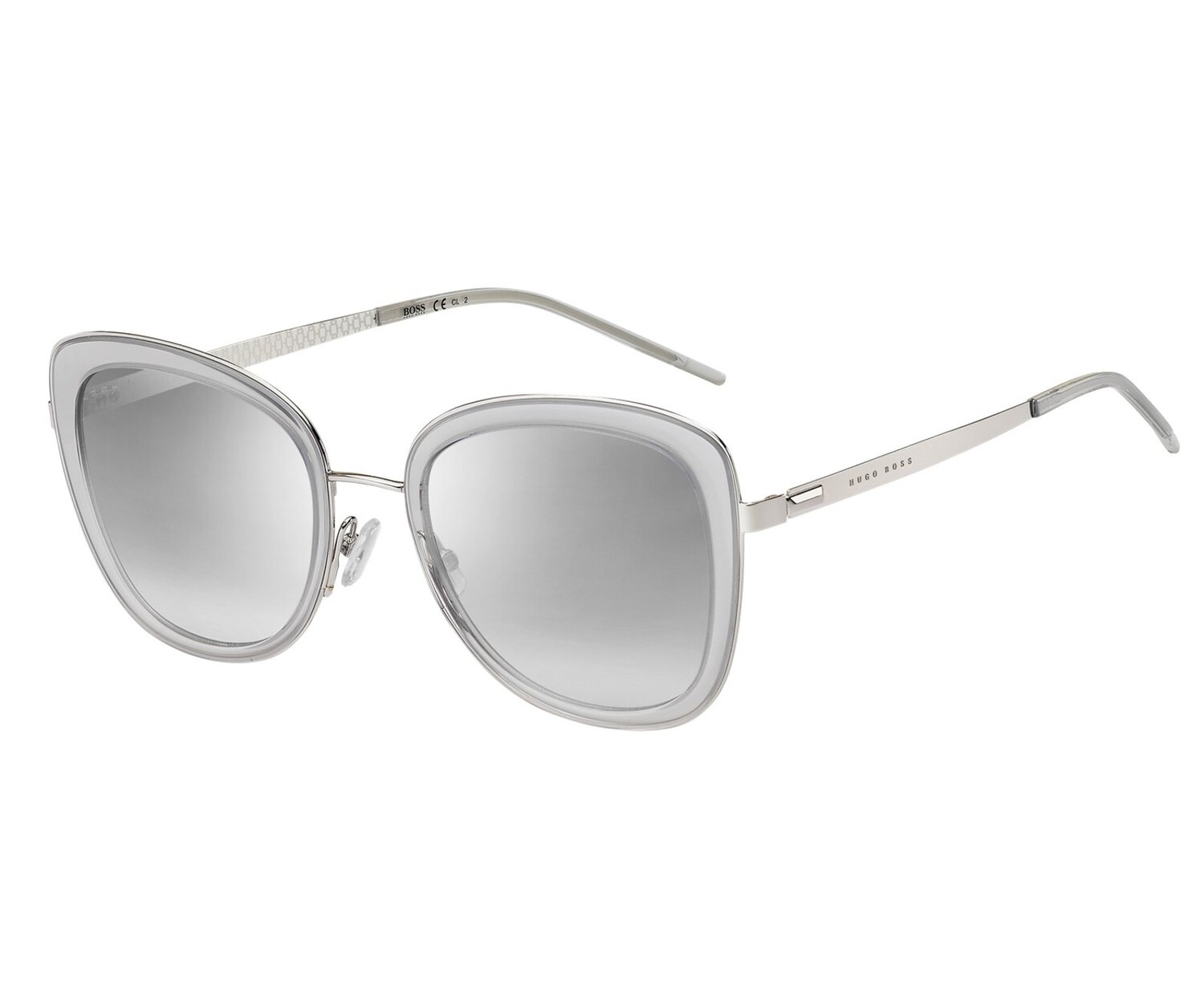 

Солнцезащитные очки Translucent-acetate With Steel Temples, серебристый