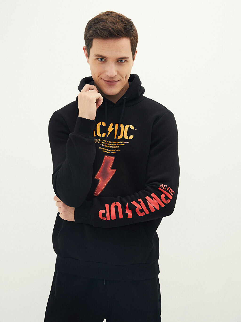 

Мужская толстовка с капюшоном и длинным рукавом с принтом AC/DC LCW Casual