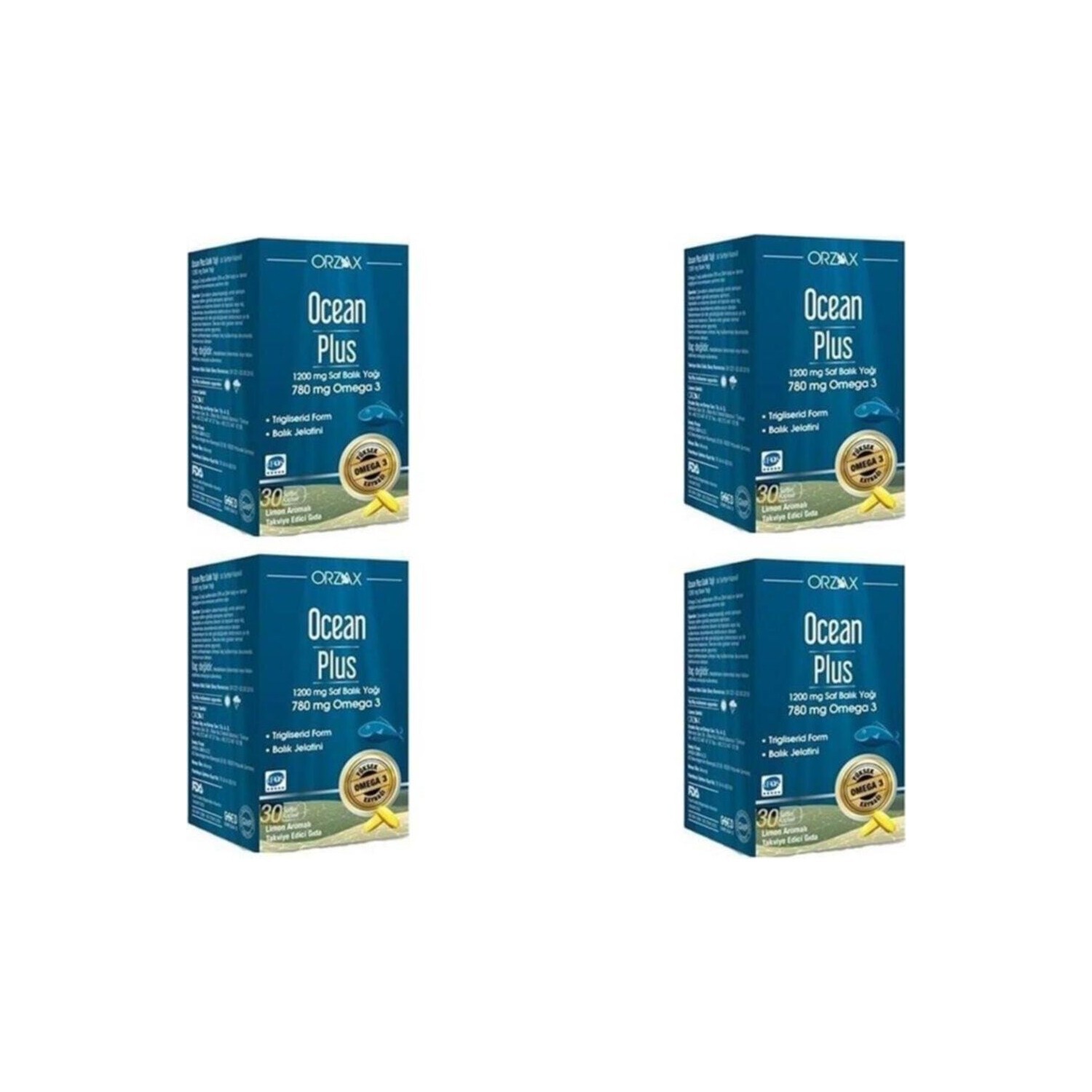 

Омега-3 Plus Orzax 1200 мг, 4 упаковки по 30 капсул