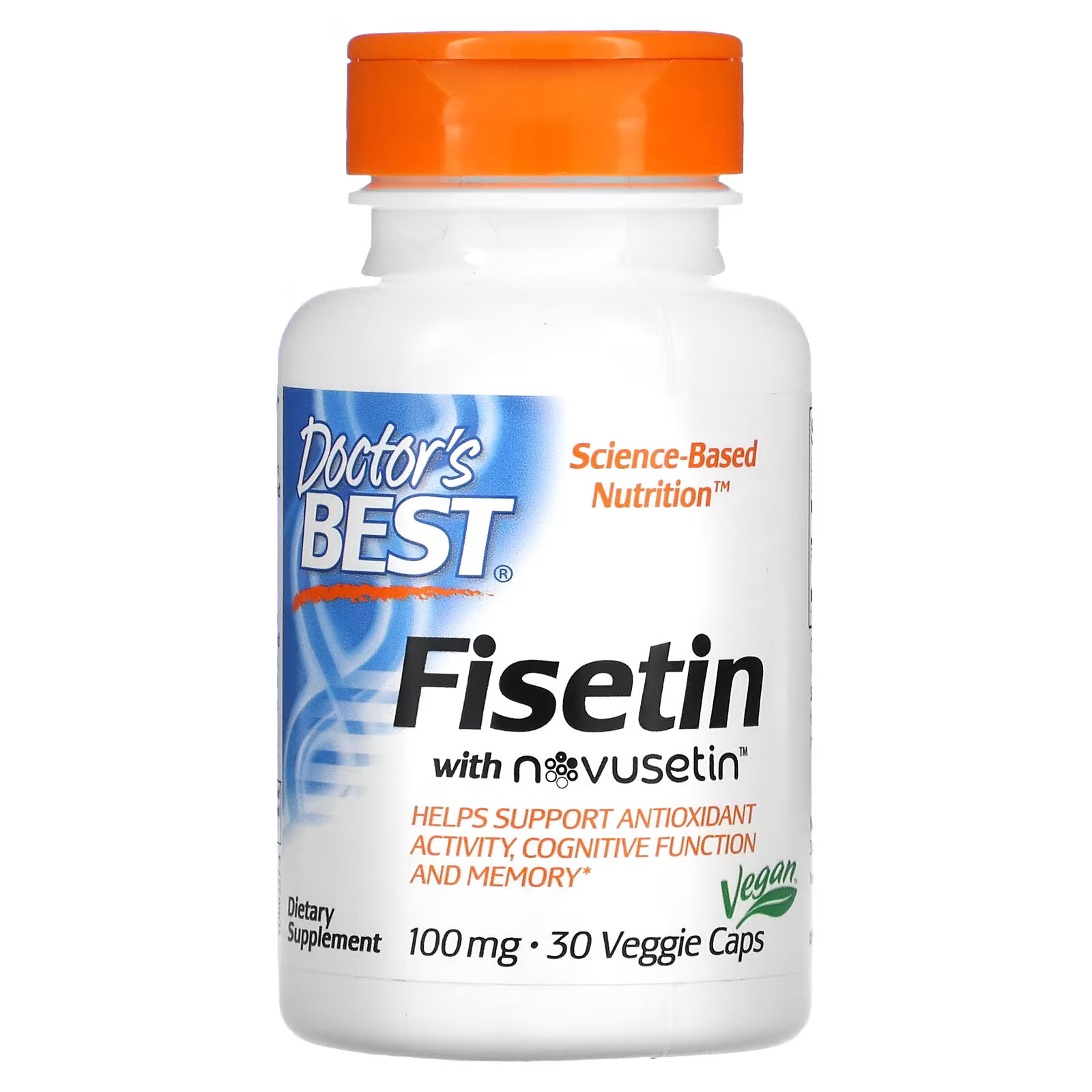 Doctor's Best, физетин с Novusetin, 100 мг, 30 вегетарианских капсул doctor s best физетин с novusetin 100 мг 30 вегетарианских капсул