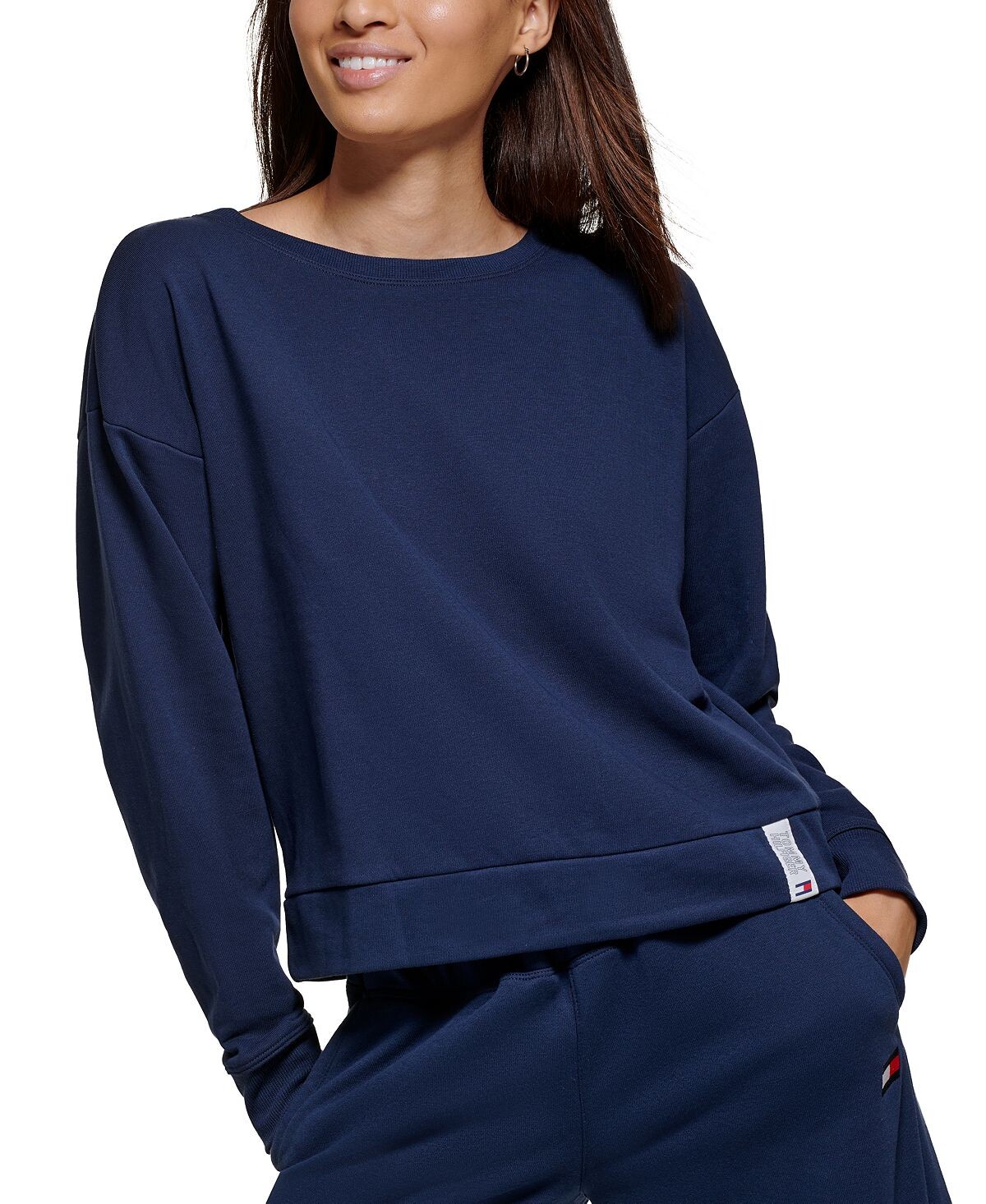 

Женская толстовка с заниженными плечами Tommy Hilfiger, синий