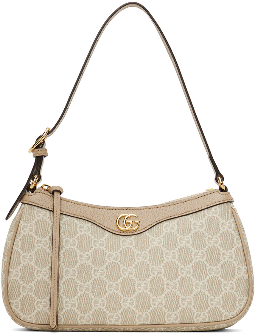 

Бежевая маленькая сумка через плечо Ophidia с двумя буквами G Gucci