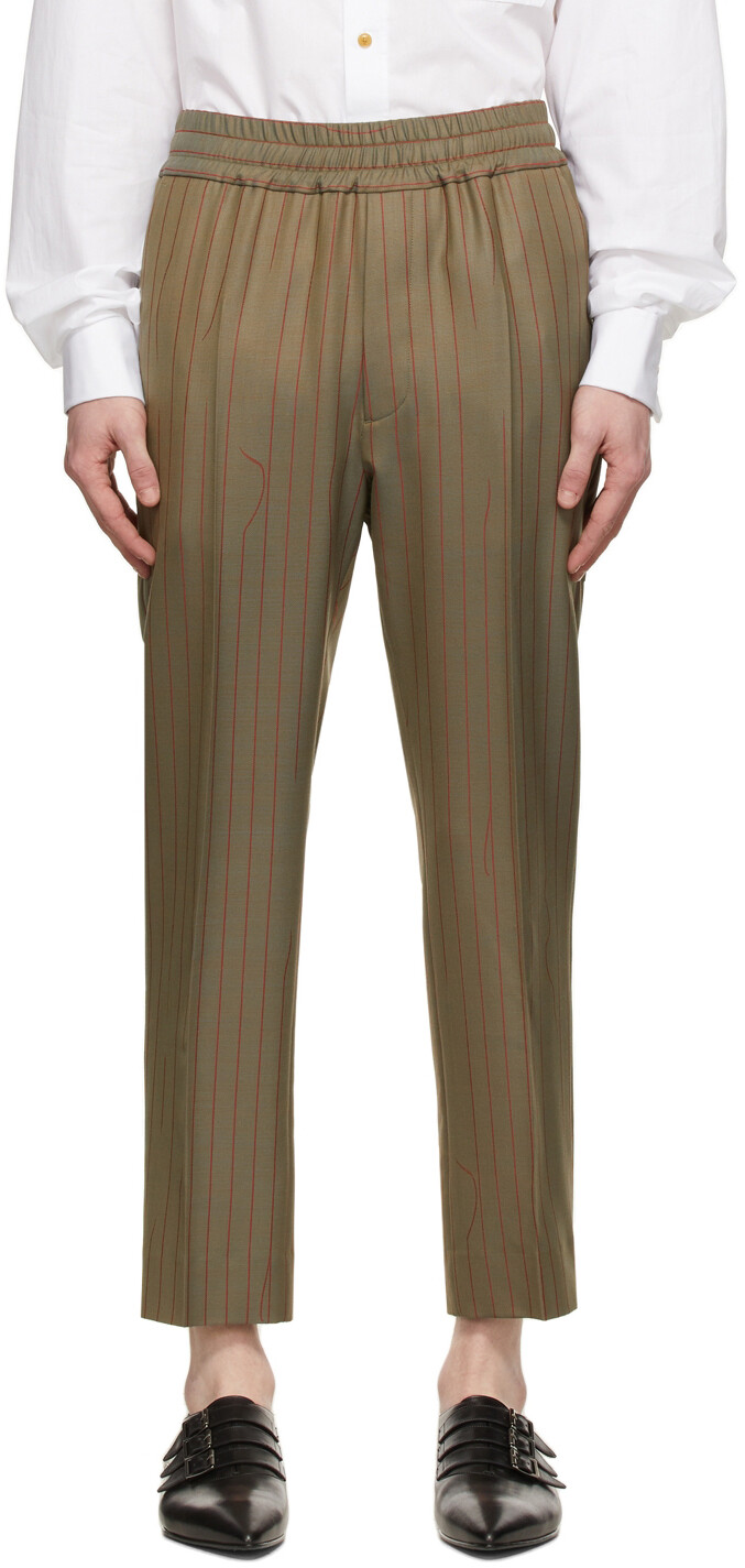 

Зеленые эластичные брюки George Vivienne Westwood