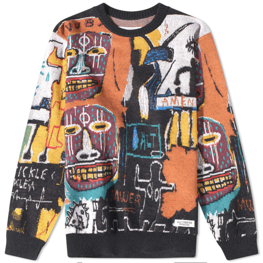 

Джемпер Wacko Maria Jean-Michel Basquiat Crew Knit, Серый