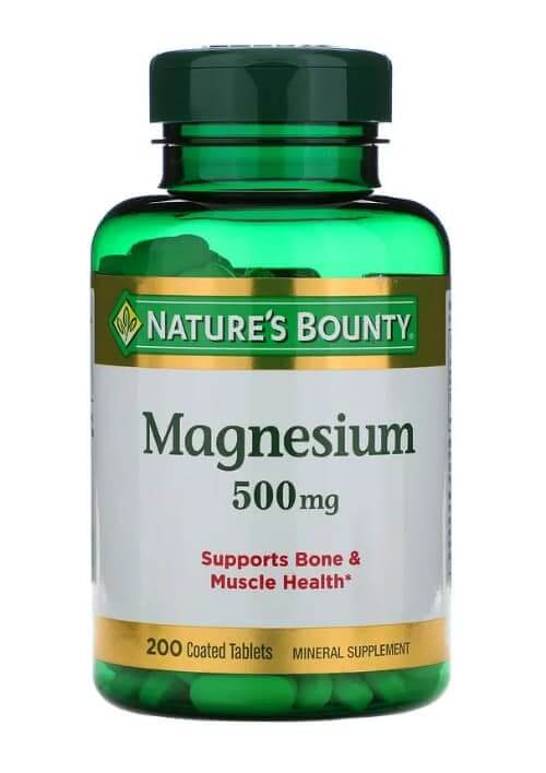 Магний 500 мг 200 таблеток покрытых оболочкой, Nature's Bounty максимальная сила действия 1000 мг 120 вегетарианских таблеток покрытых оболочкой nature s bounty ester c