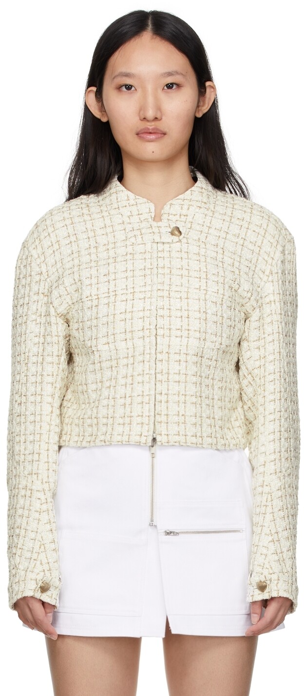 

Байкерская твидовая куртка Off-White BONBOM