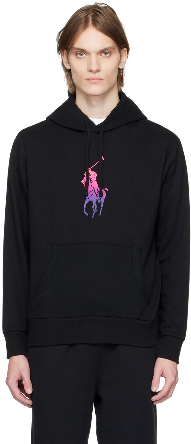 

Черный - Худи с эффектом \омбре\" и большим пони" Polo Ralph Lauren