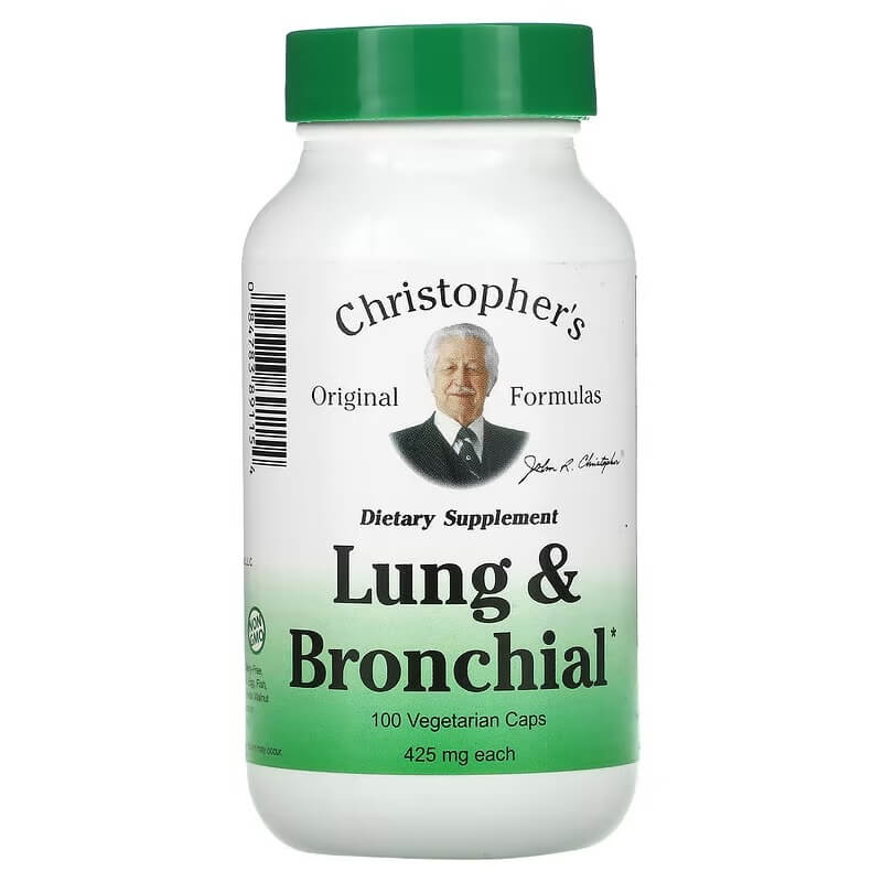 цена Препарат для поддержки легких и бронхов Christopher's Original Formulas 425 мг, 100 капсул