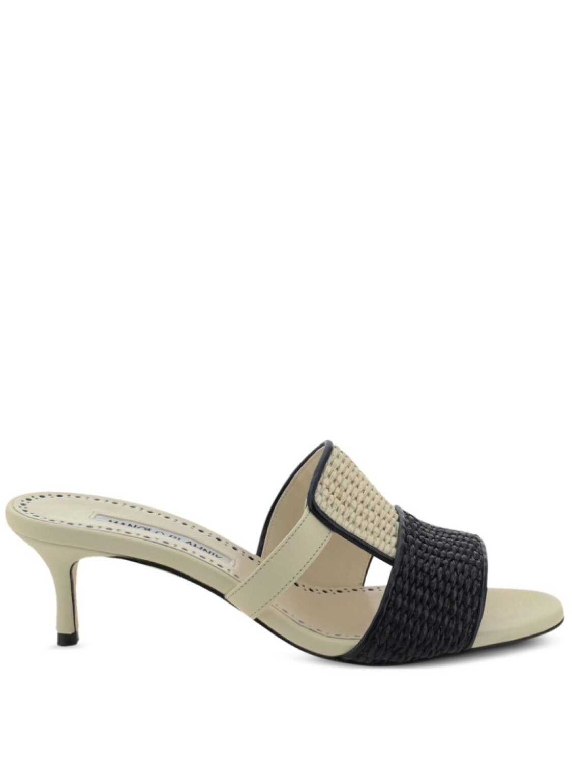 

50-мм мюли Fabiolamu Manolo Blahnik, нейтральный цвет