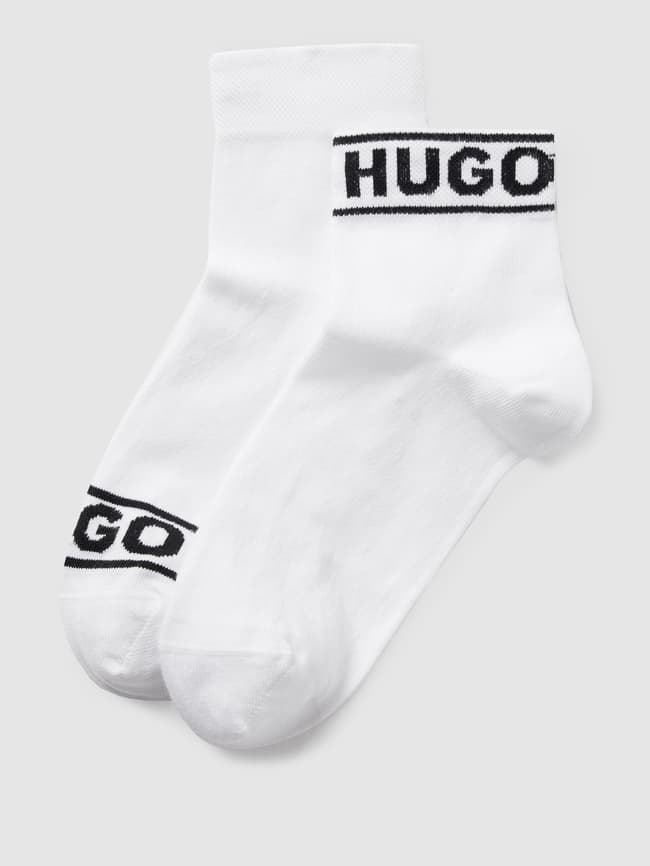 Носки с принтом этикетки, в упаковке 2 шт HUGO, белый носки кроссовки с логотипом в упаковке 2 шт модель logo hugo белый