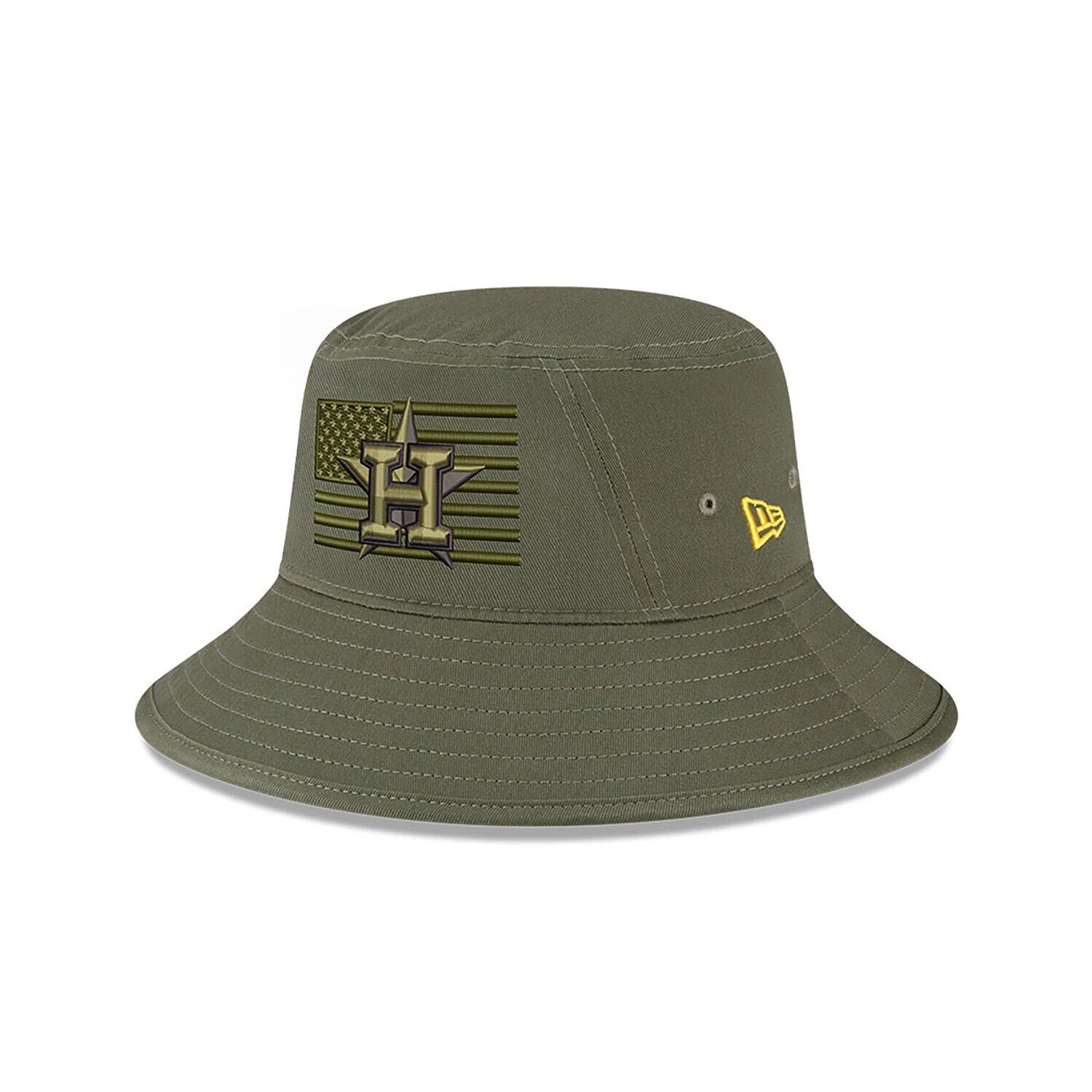 

Мужская панама New Era Green Houston Astros 2023 ко Дню вооруженных сил