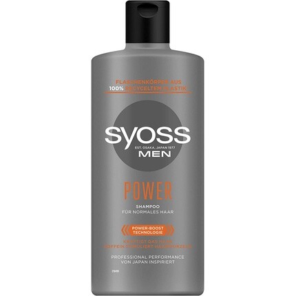 

Syoss Men Power Шампунь с кофеином и технологией Power-Boost 440мл