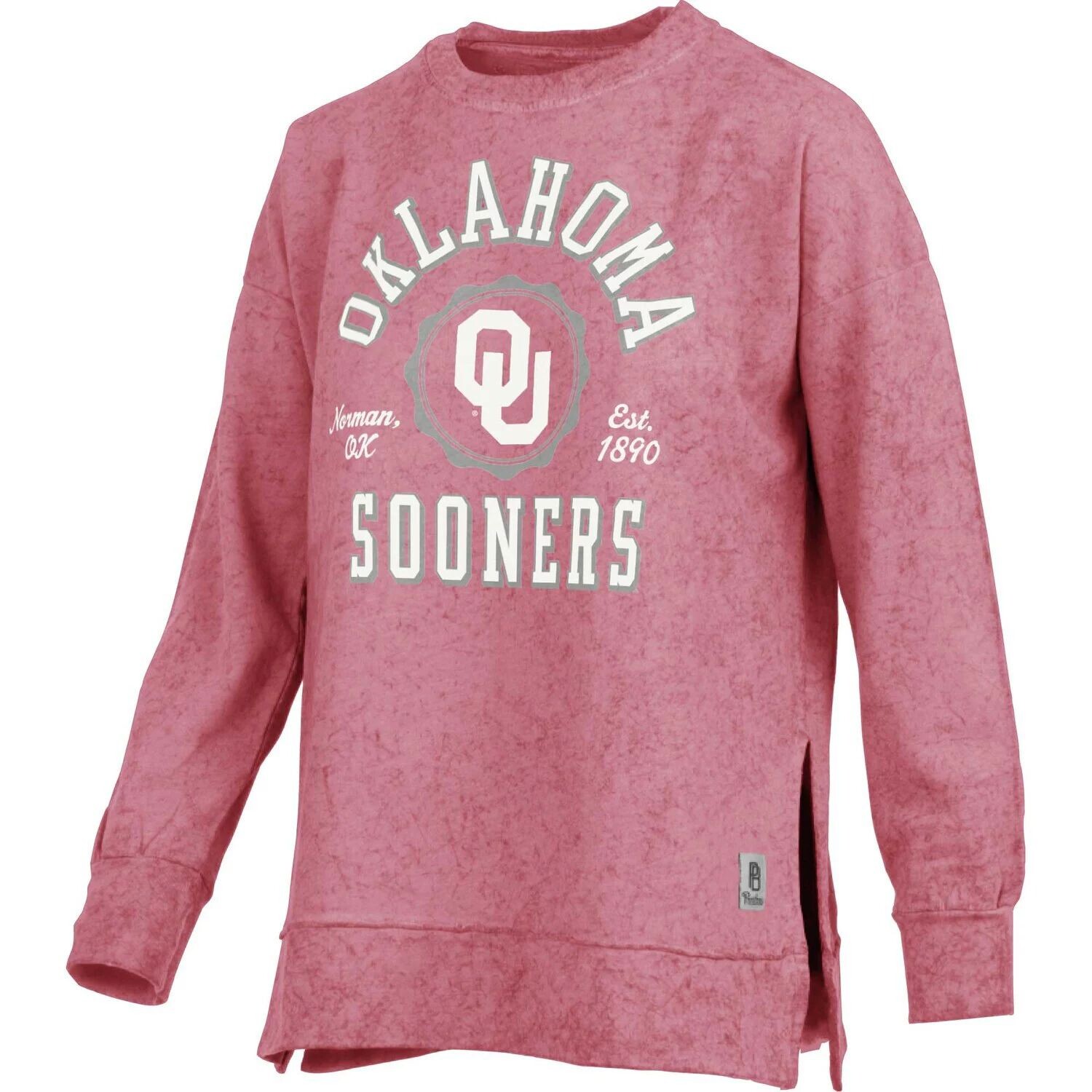 

Женский пуловер с капюшоном для прессы Crimson Oklahoma Doesners Sun Washed Bishop