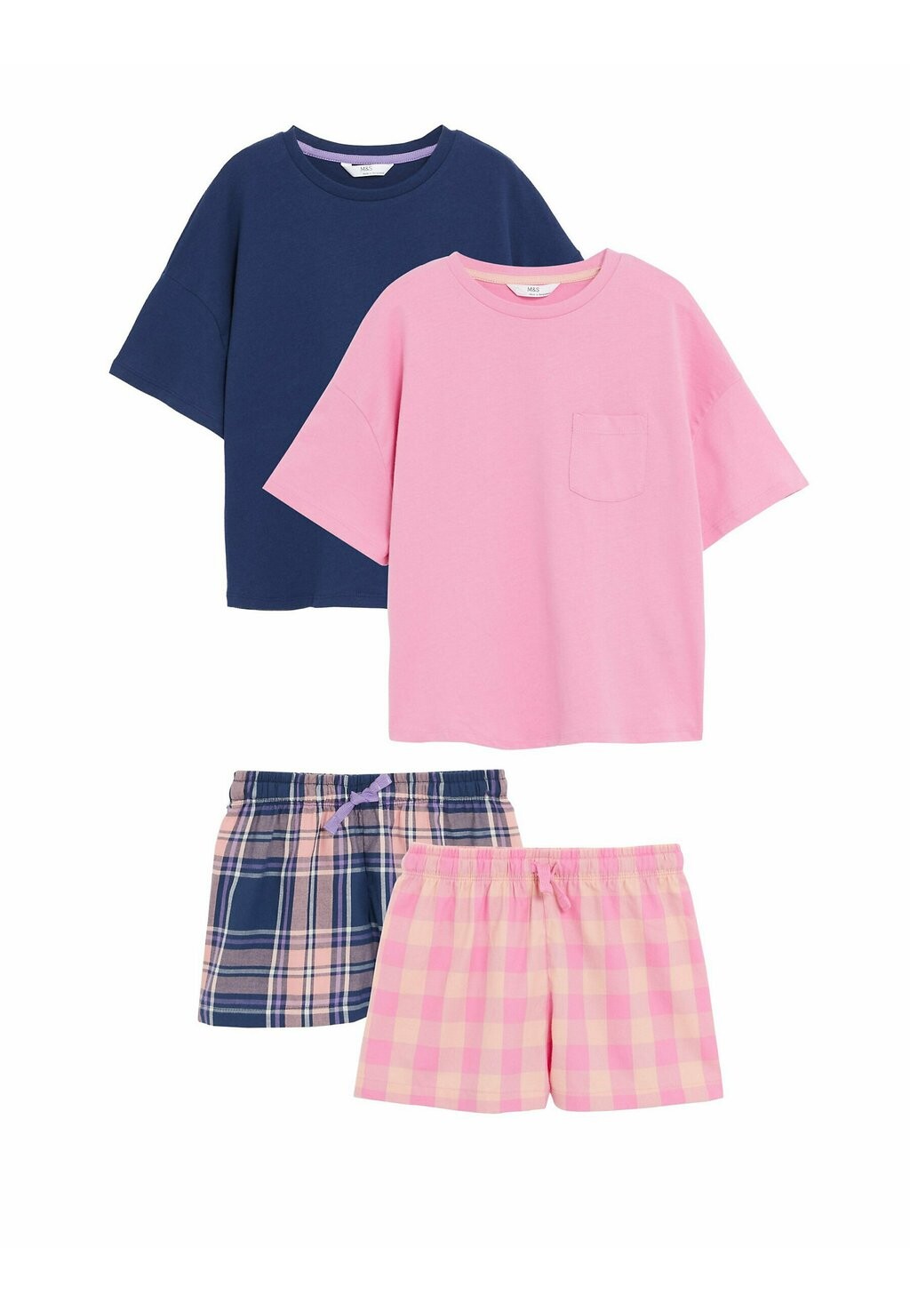

Комплект одежды для сна 2PACK CHECKED Marks & Spencer, цвет navy mix