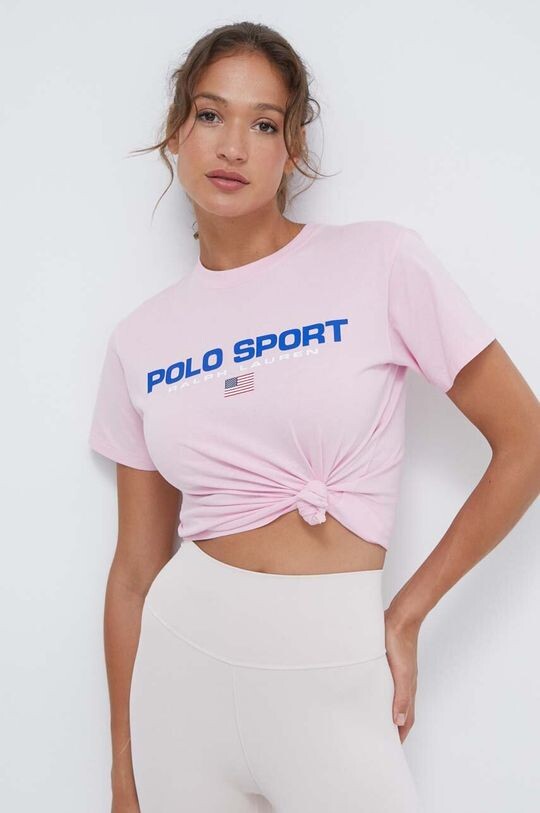 

Хлопковая футболка Polo Ralph Lauren, розовый