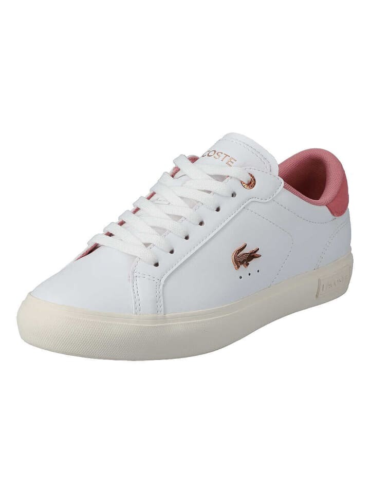 

Низкие кроссовки Lacoste Powercourt, цвет white/light pink