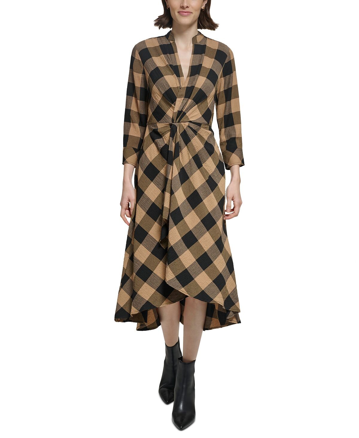 

Женское платье миди в клетку Buffalo Surplice Calvin Klein