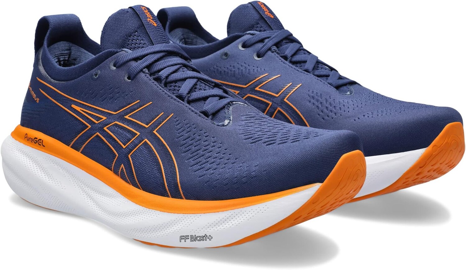 

Кроссовки GEL-Nimbus 25 ASICS, цвет Deep Ocean/Bright Orange