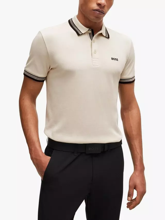 

Поло HUGO BOSS BOSS Paddy Tipped, цвет open/white
