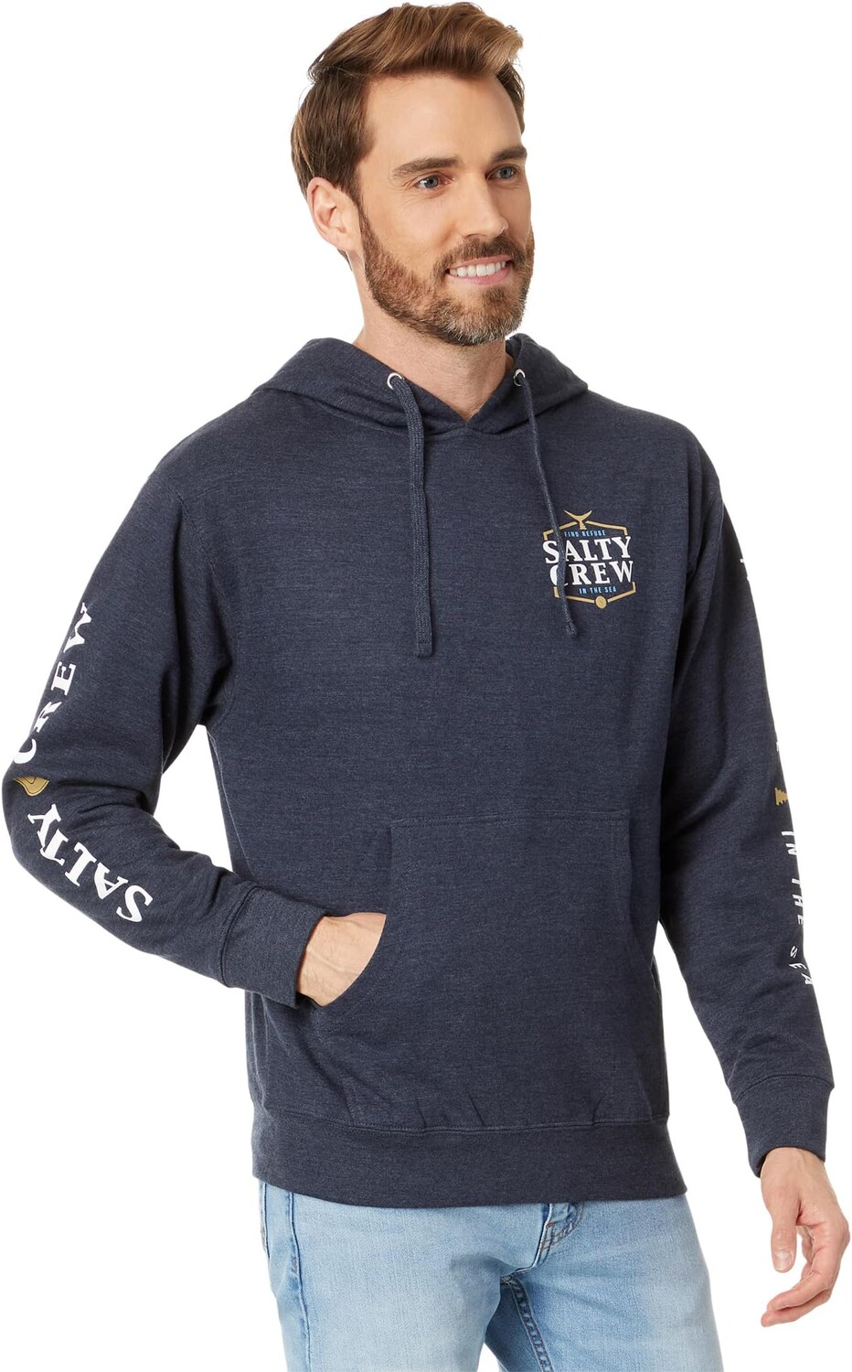 

Флисовая толстовка Skipjack Pullover Salty Crew, цвет Navy Heather