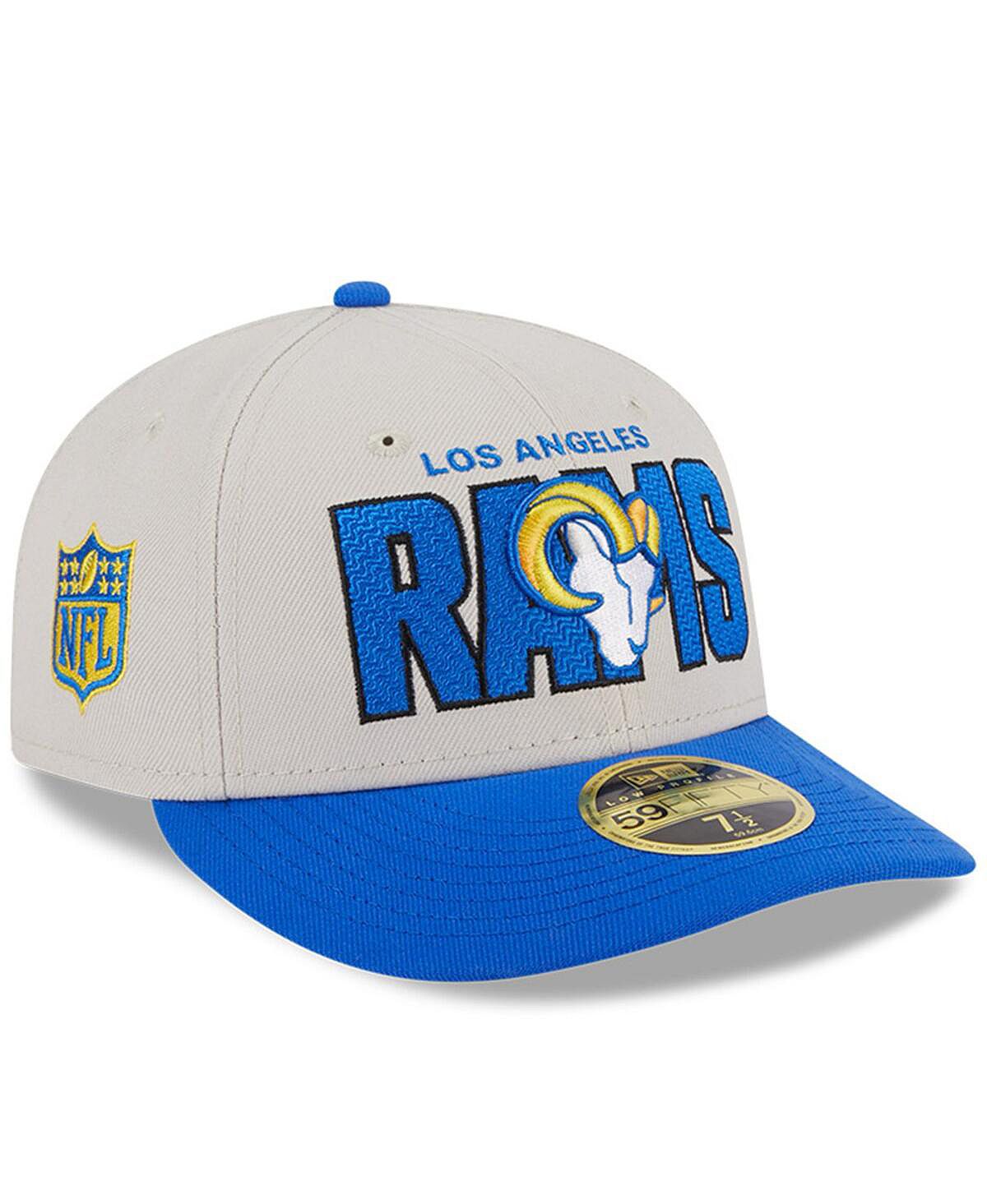 Мужская облегающая шляпа Stone, Royal Los Angeles Rams NFL Draft 2023, низкопрофильная 59FIFTY New Era