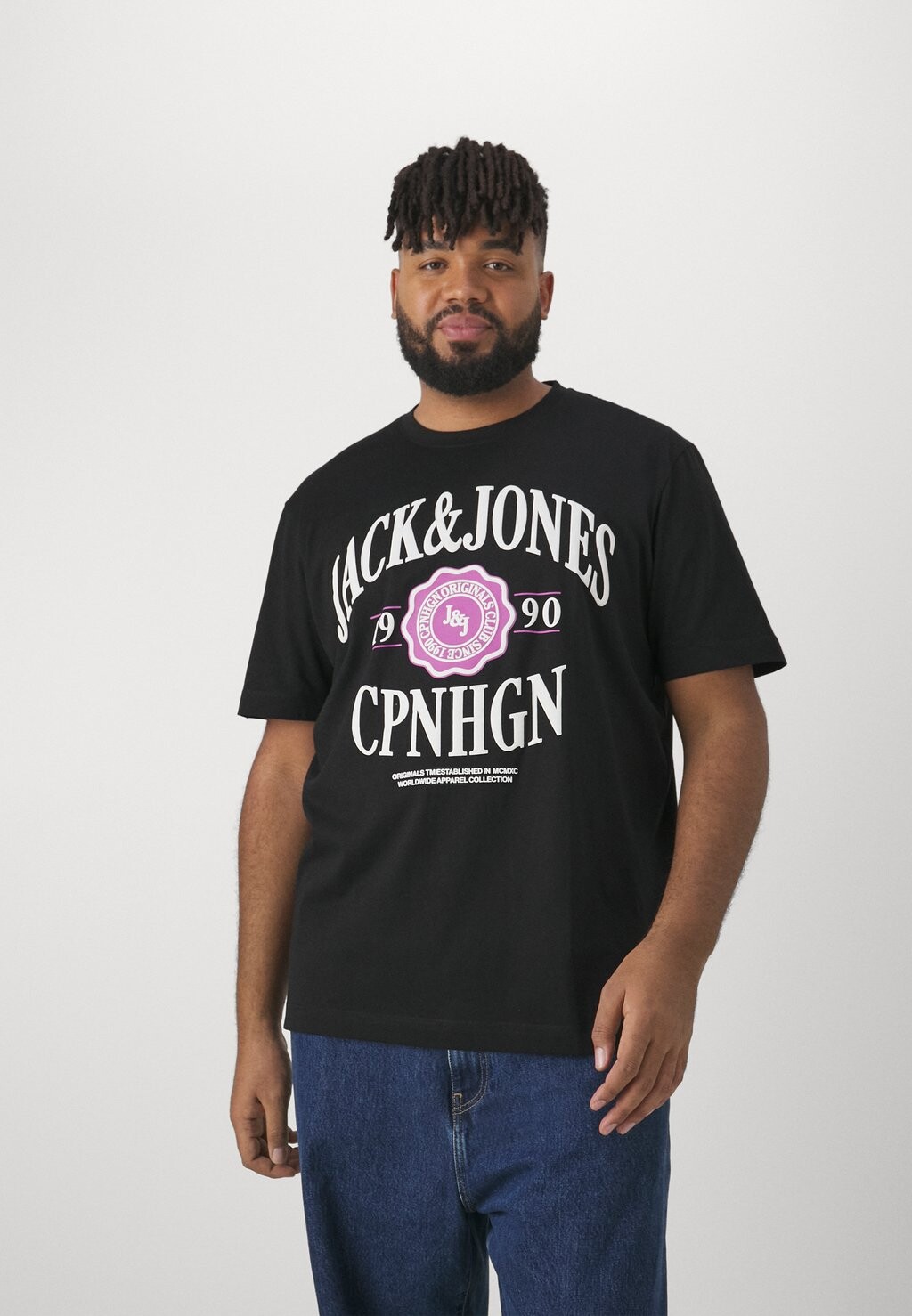 

Футболка с принтом JORLUCCA BRANDING TEE CREW NECK Jack & Jones, цвет black