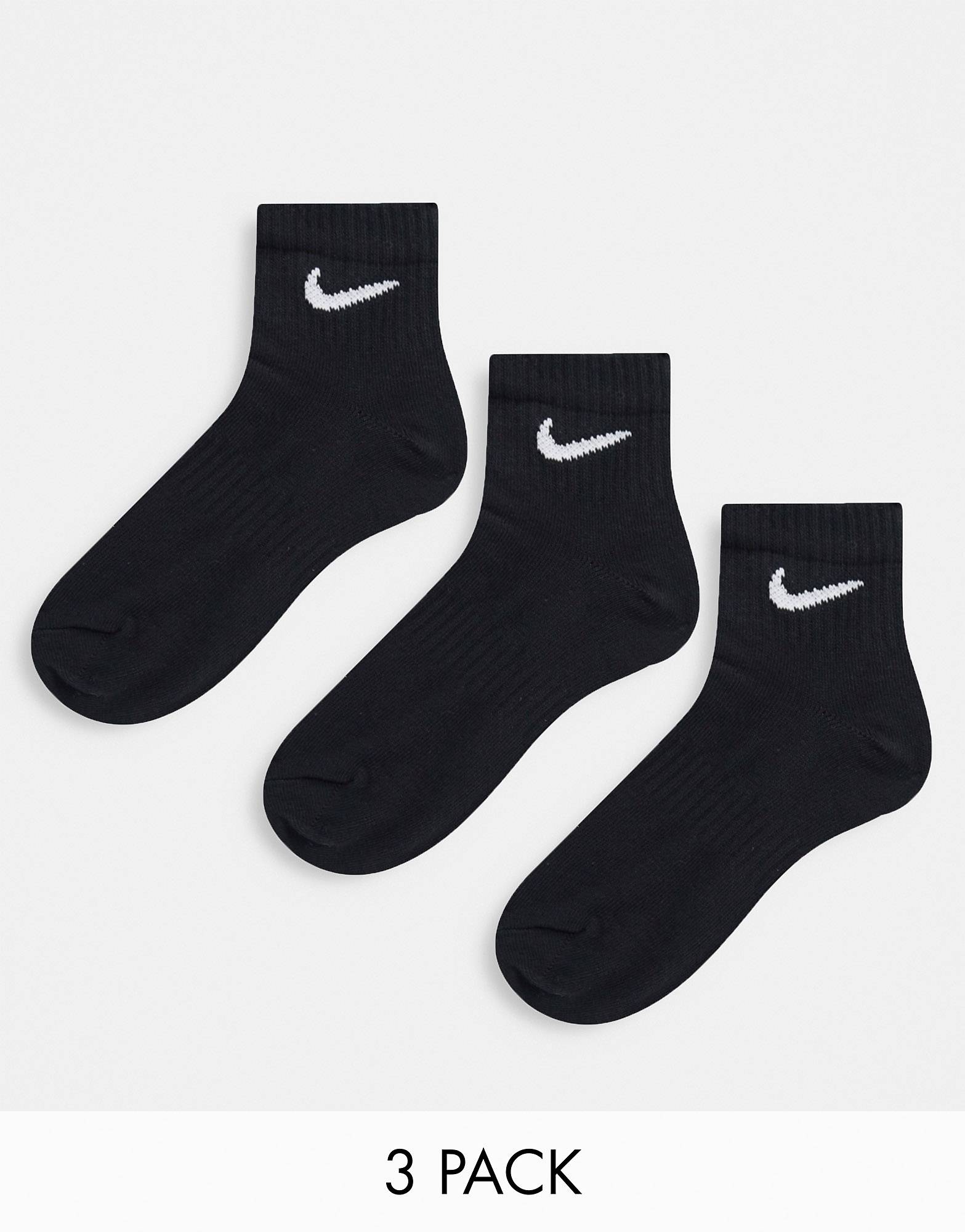 Комплект из трех пар черных носков унисекс Nike Training