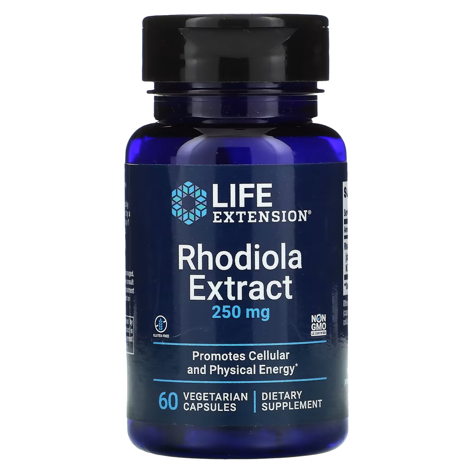 Экстракт Родиолы Life Extension, 60 вегетарианских капсул life extension bioactive complete b complex 60 вегетарианских капсул