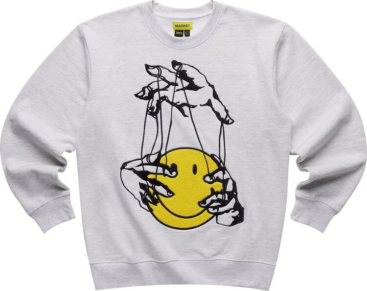 

Толстовка Market Smiley Marionette Crewneck 'Ash', серый