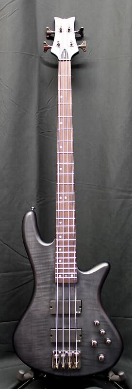 

Schecter Stiletto Studio-4 Bass Satin See-Thru Black Electric Bass Guitar