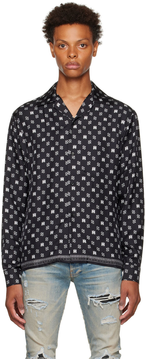 

Черная рубашка с логотипом AMIRI