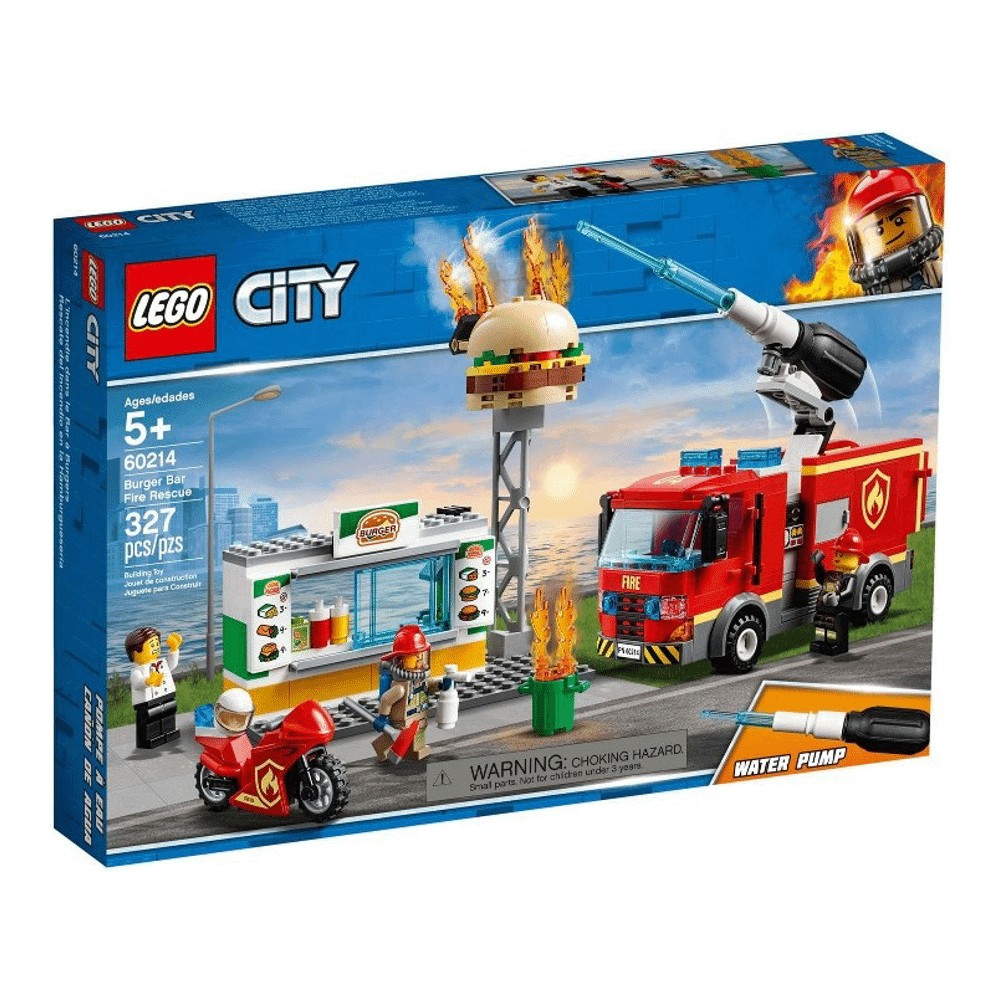 Конструктор LEGO City 60214 Пожар в бургер-кафе конструктор lego city fire 60214 пожар в бургер кафе 327 дет