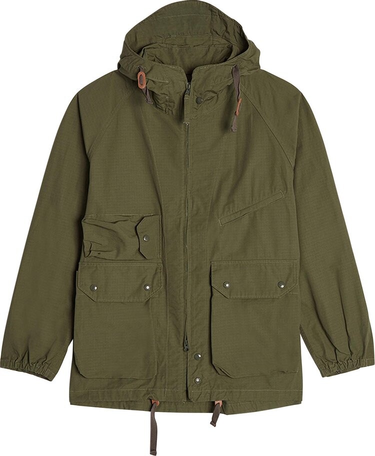 

Парка Engineered Garments Cotton Ripstop Atlantic Parka 'Olive', зеленый