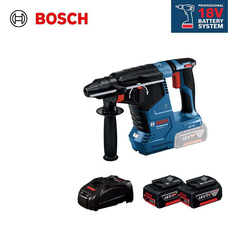 Перфоратор Bosch GBH 187-Li + два аккумулятора 5.0Ah, зарядное устройство