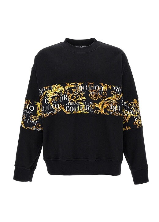 

Черная мужская толстовка с круглым вырезом Versace Jeans Couture, Черный