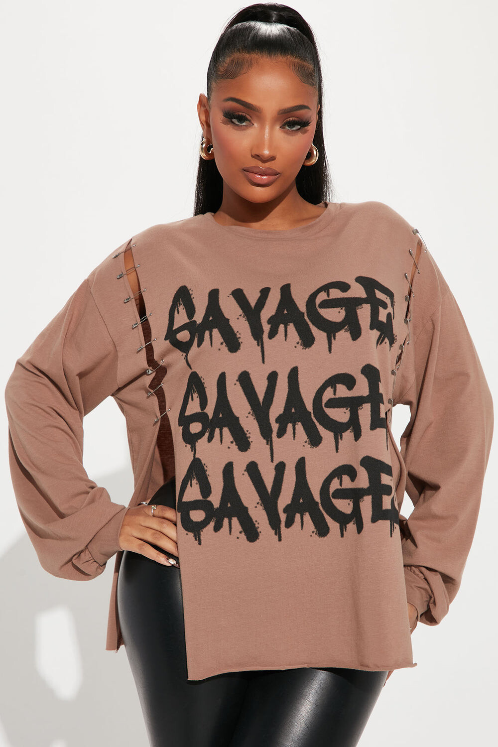 

Футболка Fashion Nova T4275, серо-коричневый